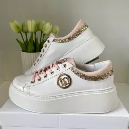   Lux By Dessi Hanza23-60/17 sneaker fehér arany csilis rózsaszínnel