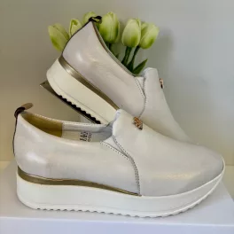 Lux By Dessi 966/S slipon fehér alapon arany fényű