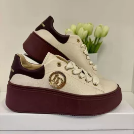 Lux By Dessi Hanza23-59/Liana sneaker bézs/bordó