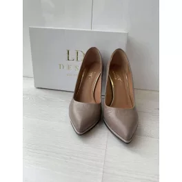 Lux By Dessi P-9103-P magassarkú cipő mandula/dombor LD