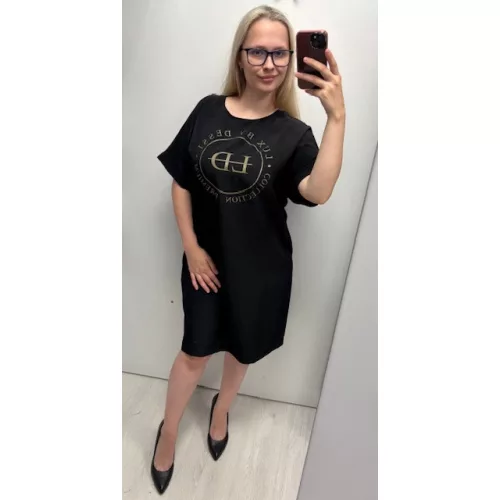 Lux By Dessi fekete ruha LD logós
