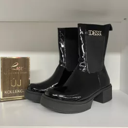 Lux By Dessi W-840 Fekete Lakk Csizma
