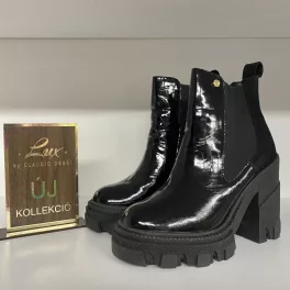 Lux By Dessi W-844 Fekete Lakk Bokacsizma