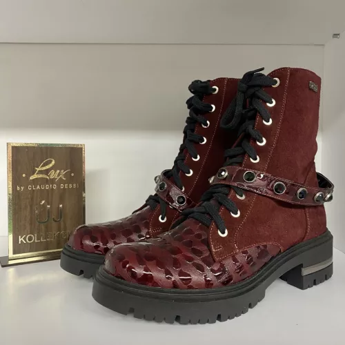 Lux By Dessi W-344 Bordó Bakancs