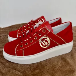 Lux By Dessi Hanza23-114/ML14 sneaker velúr piros