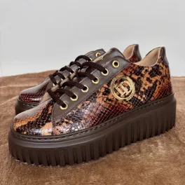 Lux By Dessi Hanza23-129/ML35 sneaker csokoládé/piton