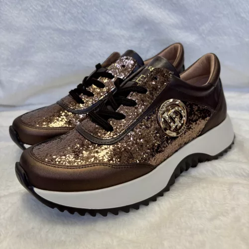 Lux By Dessi Hanza23-127/KAYLI3 sneaker barna brokátos