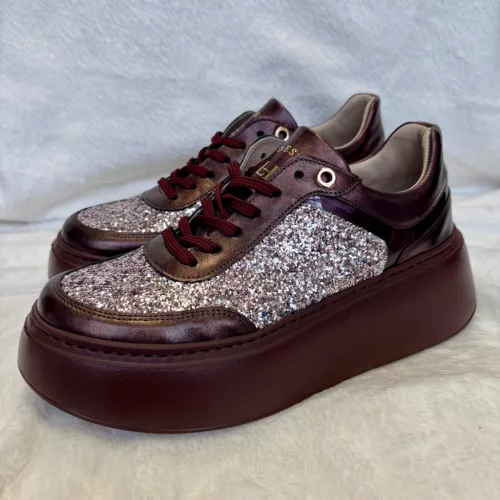 Lux By Dessi Hanza23-117/LUNA sneaker bordó brokátos