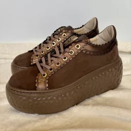 Lux BY Dessi Astra-34/ML54 sneaker csokoládé velúr