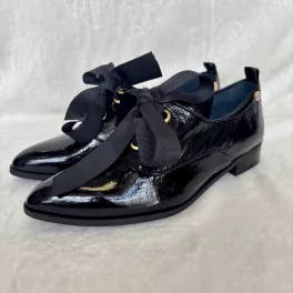 Lux By Dessi 437 slipon fekete lakk